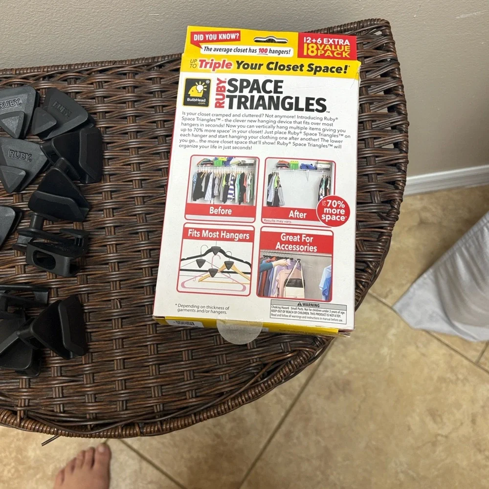Ruby Space Saving Triangles 18-Piece Closet Storage Value Pack NEW in Box